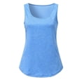 thumbnail image 5 of MRULIC tank tops women Women Workout Tops Athletic Sports Running Tank Mesh Yoga Training Shirts Womens tank tops Blue + US：8-10, 5 of 9