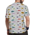 thumbnail image 2 of Wukai Hello Print Men's Short-Sleeved Mesh T-Shirt,Quick-Dry Short Sleeve Workout T-Shirt-Large, 2 of 8