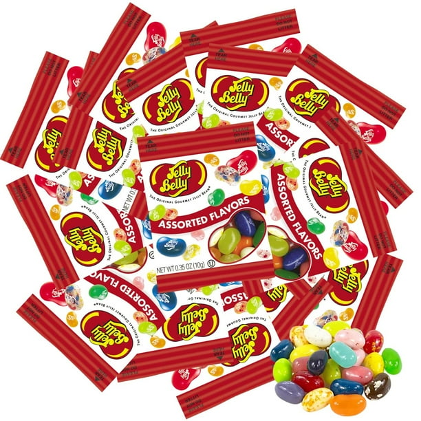 Assorted Jelly Beans, Individually Bagged, Bulk Chewy Candy, Pack of 20