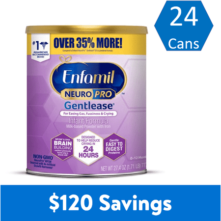 SAVE $120 on Enfamil NeuroPro Gentlease Infant Formula when Purchasing 24 Powder Cans