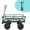 Green, variant on large capacity folding wagon cart with extra long extender for beach shopping garden, heavy duty steel frame wagon cart for outdoor activities black