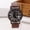 A, variant on Fashion Skeleton Dial Quartz Watch - Stylish Roman Numeral Analog Wristwatch with Leather or Mesh Band, Unisex Casual Dress Watch for Men & Women,A