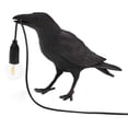 thumbnail image 3 of Lámpara de pared para el hogar Lámpara de pared de pájaro de resina para sala de estar Lámpara de enchufe E14, Pájaro de pie, Negro, Enchufe de EE. UU., Luz de escritorio Methold HA003392-13B, 3 of 7