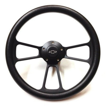 - 1970 & Up Chevrolet Monte Carlo Black on Black Steering Wheel & Adapter Kit