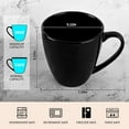 thumbnail image 2 of Large Coffee Mug Ceramic Tea Cup for Office and Home Big Capacity with Handle set of 2(black), 2 of 13