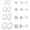 Style 3, variant on 11 Pairs 316L Stainless Steel Hoop Earrings Cubic Zirconia Stud Earrings for Women Men
