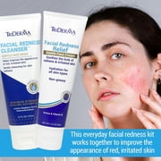 TriDerma Facial Redness Relief Combo, Gentle Face Wash and Soothing Redness Relief Cream for Sensitive Skin and Rosacea Flare-ups