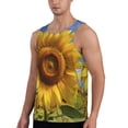 thumbnail image 2 of Logiee Sky Golden Sunflower Field A Print Men's Workout Tank Top,Quick Dry Workout Tank Top,Gym Muscle Tee,Fitness Bodybuilding Sleeveless T Shirt-3X-Large, 2 of 7