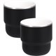 thumbnail image 1 of Tazas de Café Espresso con Revestimiento Cerámico, Tazas de Café de Acero Inoxidable de Doble Pared, Paquete de 2, Negro, 1 of 4