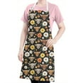 thumbnail image 5 of Black Highland Cow Flower Pattern Apron-Garden Aprons for Women with Pockets-Cotton Linen Waterproof Kitchen Cooking Gardening Aprons Adjustable for Kitchen,Cooking,BBQ and Salon 33x27 Inch, 5 of 7