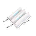 thumbnail image 2 of BESTYASH 8Pcs Sliding Shower Door Guide Bottom Designed for Smooth Sliding Doors Plastic Metal White, 2 of 8