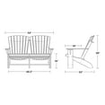 thumbnail image 4 of Wildridge Heritage Double Adirondack, Black - All-Weather Recycled Plastic Furniture for Patio, Deck, Lawn, 4 of 4