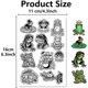 thumbnail image 2 of Sellos transparentes de silicona reutilizables con forma de rana y seta, 2 of 9