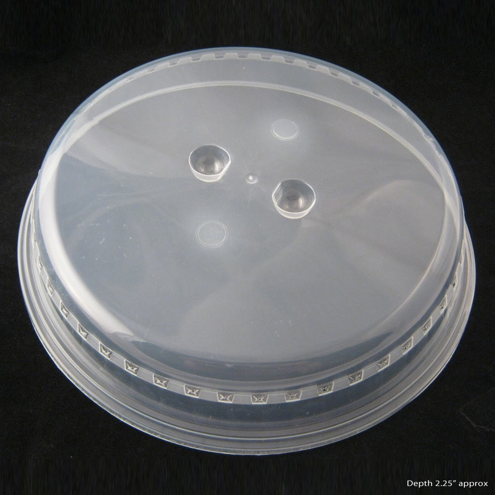 4 Microwave Plate Cover Lid 10 Plastic Safe Dish Splatter Topper Vent Holes New