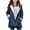 Dark Blue, variant on Girls Winter Coats Sherpa Lined Hooded Suede Jacket Girl Casual Fuzzy Fleece Peacoat Soft Cozy Horn Button Warm Coat with Pocket Gray 8 Years