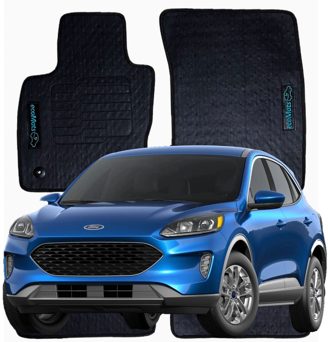 Rear Full Set Liners Custom fit TPE Floor Liners for 2013-2019 Ford Escape Heavy Duty Rubber 1st and 2nd Row: Front OsoTorero Floor Mats for 13-19 Ford Escape
