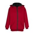 thumbnail image 2 of Cethrio Boys Zip up Hoodies with Mask, Winter Casual Long Sleeve Running Boys Jackets Red Size 12, 2 of 6
