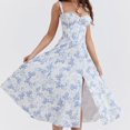 thumbnail image 1 of Robe Midi à Bretelles pour Femme, Imprimé Floral, Mode, Sans Manches, Robe Féminine, Vestidos, 1 of 7