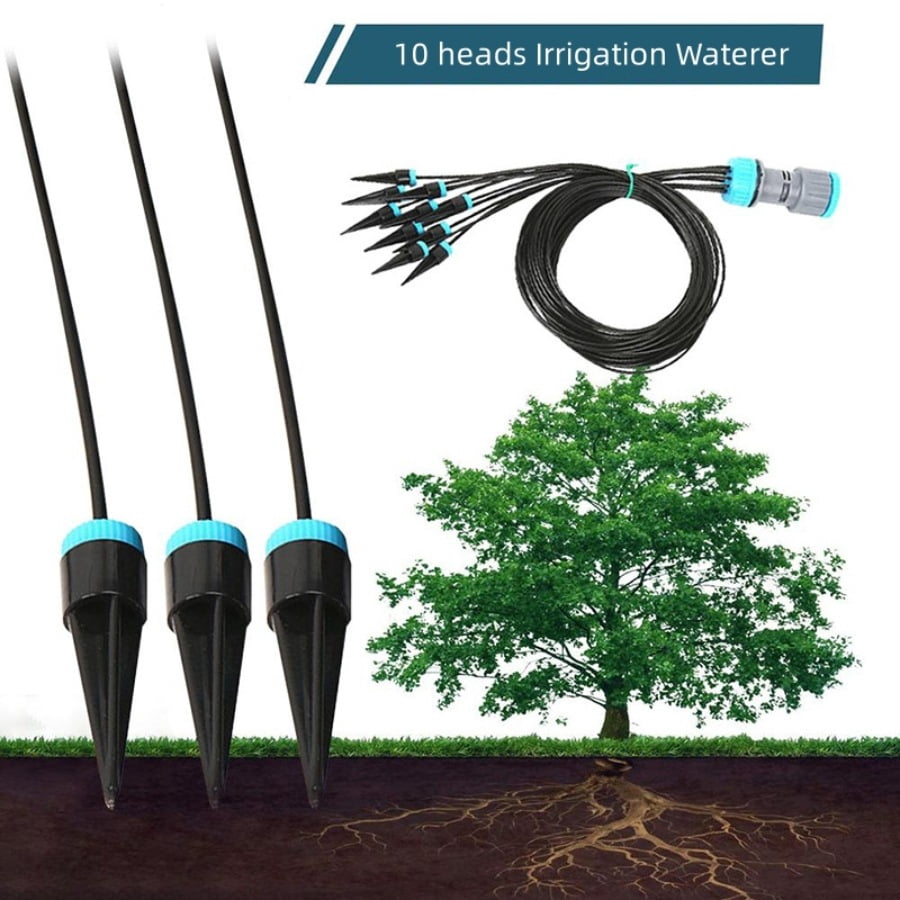 10-Head Drip Irrigation Kit, Adjustable Watering System for Potted Plants & Succulents, Ideal for Home Garden & Travel Use