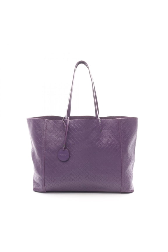 Pre-Owned Bottega Veneta Intrecciato Tote Bag Handbag Leather Women's Purple