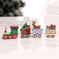 thumbnail image 1 of Tren de madera de Navidad 4 vagones Decoración de adorno de madera en miniatura festiva de Navidad, 1 of 2