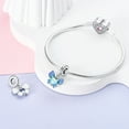 thumbnail image 4 of MULA 925 Sterling Silver Charm for Bracelets Necklace Blue Butterfly Dangle Women Jewelry Gift, 4 of 6