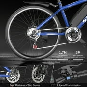 PostJoy Electric Mountain Bike 26 1500W Peak Motor, 65 Miles 28MPH Ebike, 480Wh Battery Electric Bicycle for Adults 7 Speed Electric Bicycles Front Fork Suspension