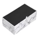 thumbnail image 4 of Elegante soporte para caja de pañuelos de cuero PU, servilletero rectangular, dispensador de caja de papel de bombeo, soporte para pañuelos faciales, mármol blanco, 4 of 7