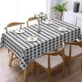 thumbnail image 6 of Rectangle Tablecloth with Wave Lace 60x84 Inch, White Buffalo Plaid Rectangle Table Protector Waterproof Tablecloths Outdoor Tablecloth for Dining, Parties, Camping, 6 of 8