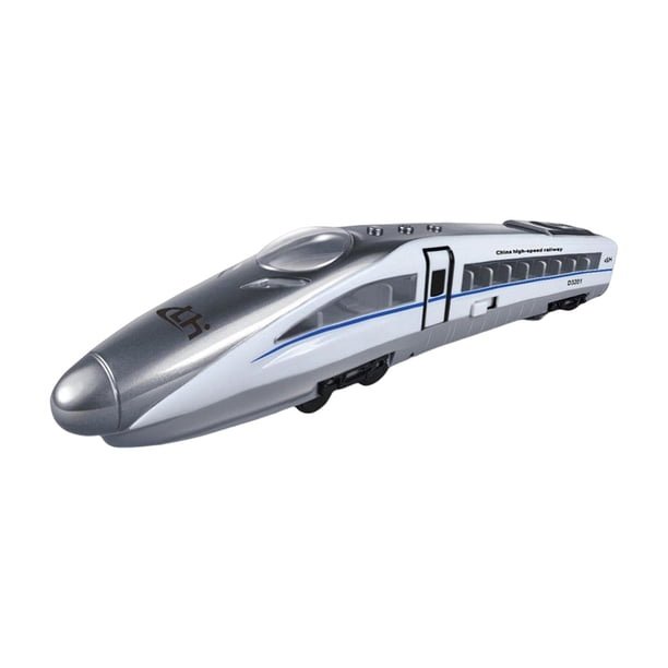 Tren de juguete de alta velocidad, modelo de coche fundido a presión, puerta de tren que se puede abrir, tren de juguete para Blanco