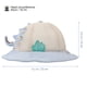thumbnail image 3 of GOOHOCHY 1pc niños malla transpirable sol sombrero de dibujos animados bordado dinosaurio pescador sombrero, 3 of 7