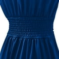 thumbnail image 5 of FAKKDUK Women's Summer Casual Loose Sundress Long Dress Sleeveless Deep V Neck Side Split Maxi Dresses Going Out Elegant Party Cocktail Long Dress, Blue&L, 5 of 8