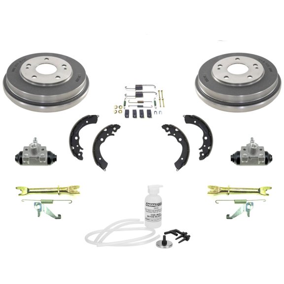 Rear Drums Brake Shoes Spring Kit Wheel Cylinders for Honda CRV 1997-2001 9pc