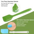thumbnail image 3 of 2pcs Kitchen Cooking Silicone Spatula Set Heat Resistant Turners Scraper Cooking Utensils Green, 3 of 7