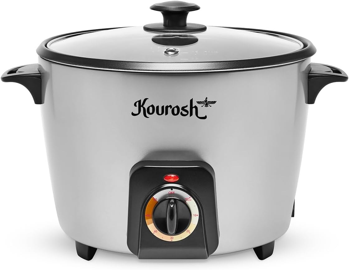 YEDI KOUROSH Automatic Persian Rice Cooker - Tahdig Rice Maker Perfect Rice Crust (15 CUP)