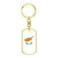 thumbnail image 4 of Cyprus Flag Keychain Dog Tag Stainless Steel or 18k Gold, 4 of 8