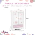 thumbnail image 3 of Emily Rose 18-Inch Doll Clothes Storage Closet Armoire, including 5 Clothing Hangers - Floral Collection, 3 of 8