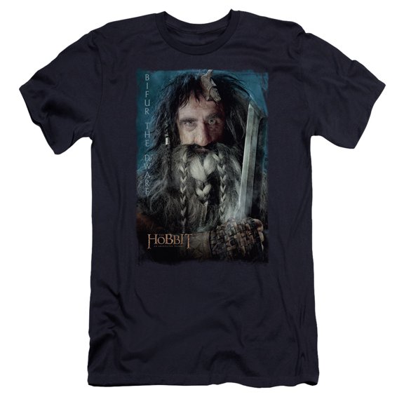The Hobbit Bifur Premium Canvas Adult Slim Fit 30/1 T-Shirt Navy
