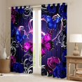 thumbnail image 2 of Homewish Floral Butterflies Curtains Pack of 2 (42x84 Each) for Female Men Women,Chic Flower Rose Curtains Blackout,Dreamy Princess Bedroom Curtains,Ultra Soft Home Decor, 2 of 6