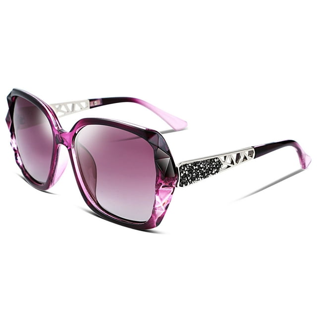 Gafas de Sol Polarizadas FEISEDY Mujer Cuadradas Brillantes B2289