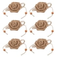 thumbnail image 2 of 6x Flores de Arpillera Tela Shabby Chic Rosas para Decoración de Manualidades de Botellas 7cm Macarena Arpillera rosa flor, 2 of 5