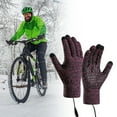 thumbnail image 1 of USB Heating Knitted Gloves Winter Warm Screen Cycling Cold Proof Gloves Charging Heating Split Finger Gloves, 1 of 4