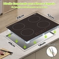 thumbnail image 3 of Parrilla de Inducción Empotrable EWTTO – 4 Quemadores Independientes, Potencia Total 4000W, Cocción Rápida con 9 Niveles + Boost, Control Táctil, Superficie de Vidrio Microcristalino, Certificada NOM, 3 of 10