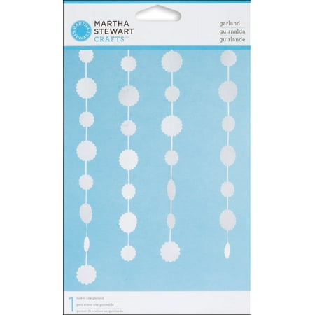 Doily Lace Garland Makes 1-White Glitter Dot, Pk 1, Martha Stewart