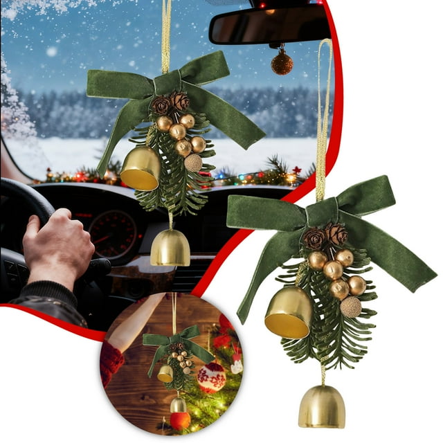 Elegant Festive Holiday Ornament With Branches And Plaid Ribbon For Traditional Home Wall Door Hanging