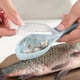 thumbnail image 3 of Cepilladora de escamas de pescado de plástico, removedor de escamas de pescado con cubierta, raspador de escamas de pescado (azul), 3 of 5