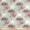 thumbnail image 1 of Floral Fabric by the Yard Upholstery, Close Up Scene of Sketchy Pencil Drawn Like Blossoms Endemic Flowers Garden, Decorative Fabric for DIY and Home Accents, White Multicolor by Ambesonne, 1 of 4