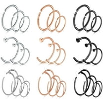 Briana Williams Multi-Color, Nose Ring, Surgical Steel, 20G, 27 Pcs, 8/10/12mm