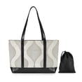 thumbnail image 7 of FORMRS Canvas Laptop Tote Bag for Women with 15.6" Computer Compartments Shoulder Handbag, Light Gray Pattern, 7 of 7
