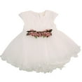 thumbnail image 1 of Gupgi Baby Girls Short Sleeve Back Button Ruffle Hem Mesh Multi-Layer Dress, 1 of 5